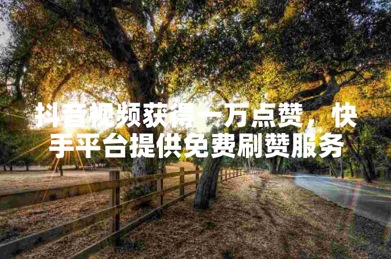 抖音视频获得一万点赞，快手平台提供免费刷赞服务的网站现已上线。