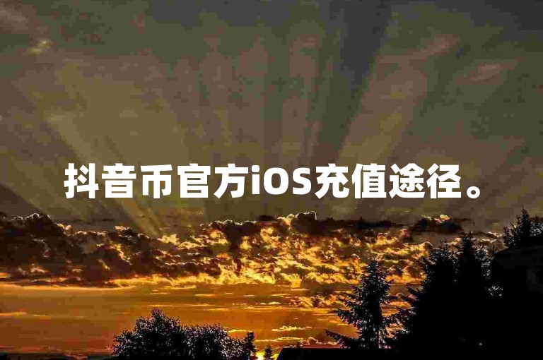 抖音币官方iOS充值途径。