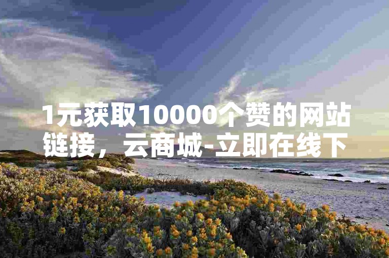 1元获取10000个赞的网站链接，云商城-立即在线下单。