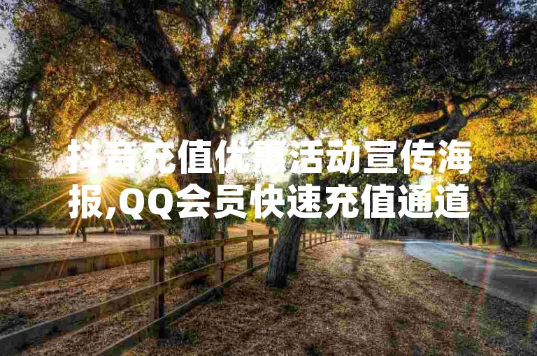 抖音充值优惠活动宣传海报,QQ会员快速充值通道 - dy业务自助下单系统超值优惠 - 子潇网络科技