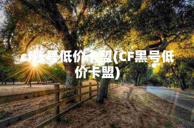 cf账号低价卡盟(CF黑号低价卡盟)
