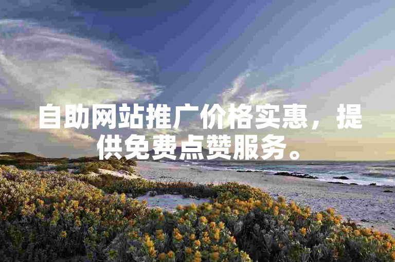 自助网站推广价格实惠，提供免费点赞服务。