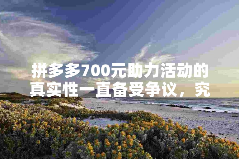 拼多多700元助力活动的真实性一直备受争议，究竟有没有人真正成功获得这笔奖励呢？让我们一探究竟。