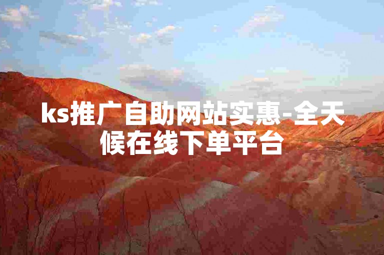 ks推广自助网站实惠-全天候在线下单平台