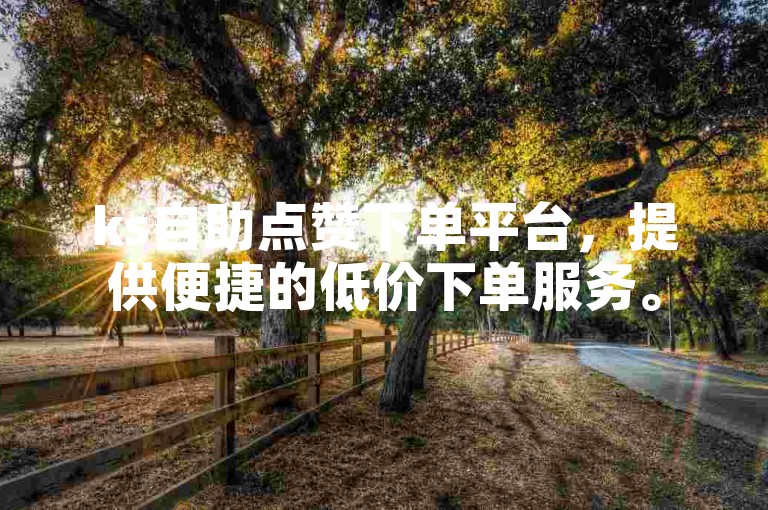 ks自助点赞下单平台，提供便捷的低价下单服务。
