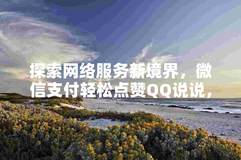 探索网络服务新境界，微信支付轻松点赞QQ说说，抖音快手秒速增粉，微利时代，疯狂点赞从这里开始！