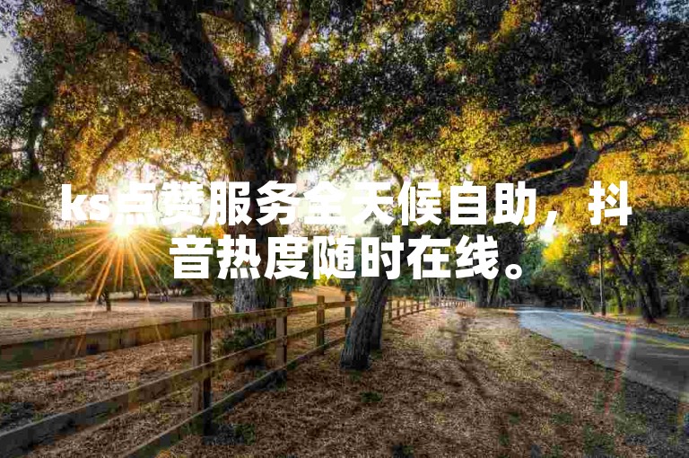 ks点赞服务全天候自助，抖音热度随时在线。