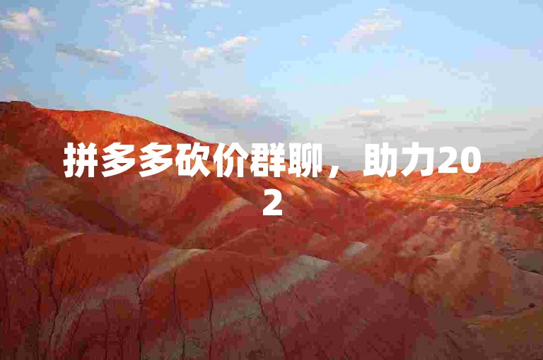 拼多多砍价群聊，助力2025年购物狂欢。