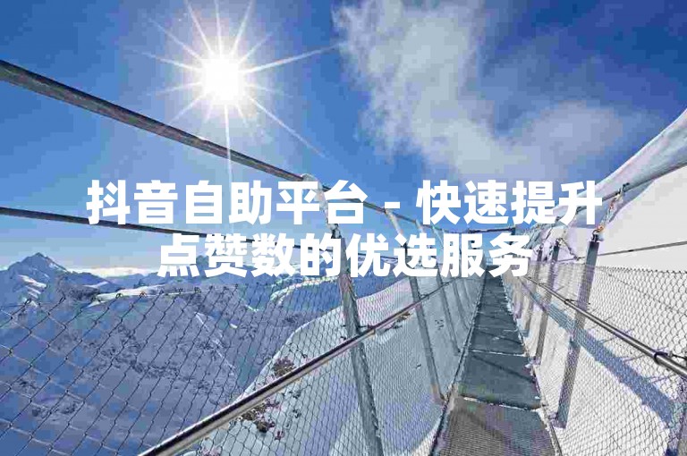 抖音自助平台 - 快速提升点赞数的优选服务