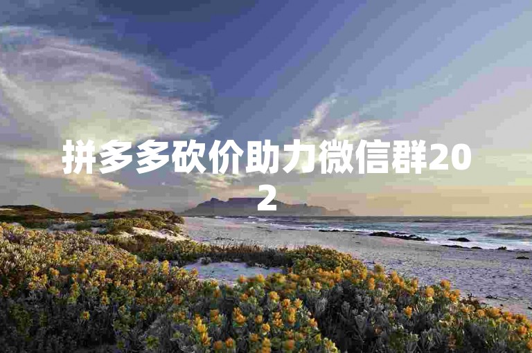 拼多多砍价助力微信群2025年全新免费活动开启！