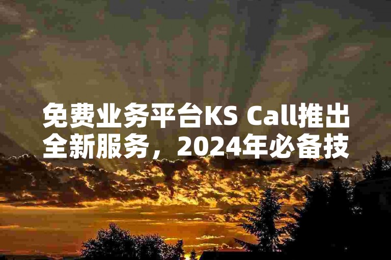 免费业务平台KS Call推出全新服务，2024年必备技能！