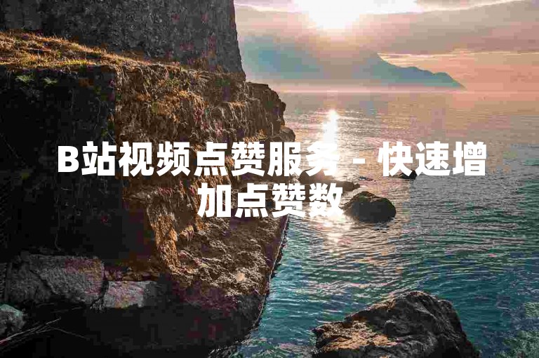 B站视频点赞服务 - 快速增加点赞数