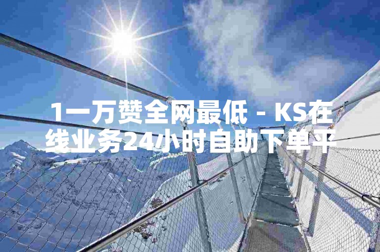 1一万赞全网最低 - KS在线业务24小时自助下单平台免费服务