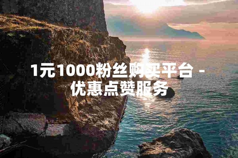 1元1000粉丝购买平台 - 优惠点赞服务
