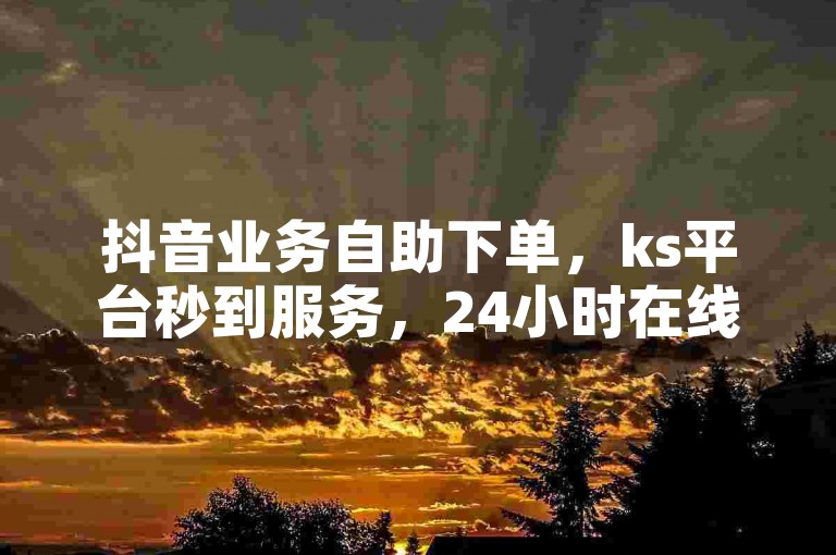 抖音业务自助下单，ks平台秒到服务，24小时在线商城，小程序便捷操作。