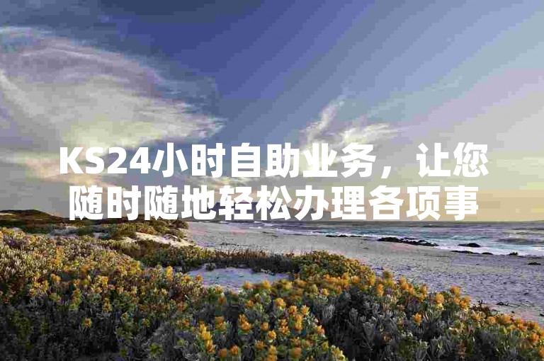 KS24小时自助业务，让您随时随地轻松办理各项事务，无需排队等待。