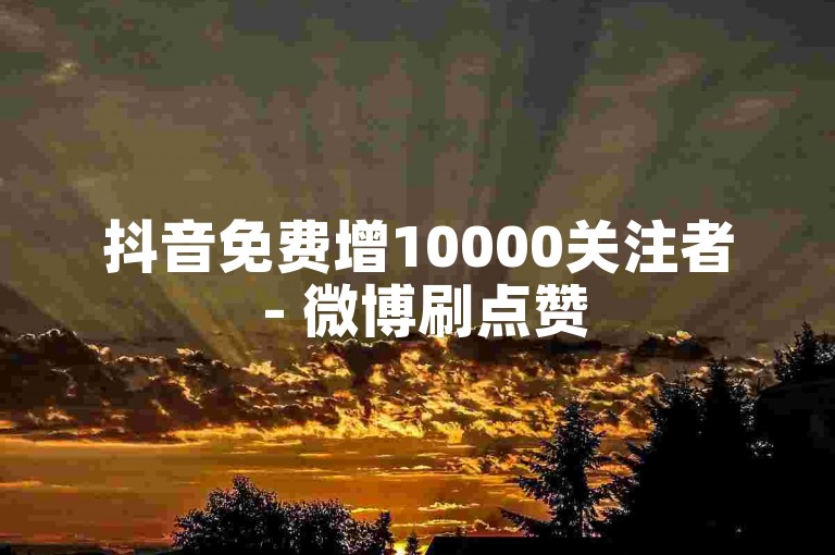 抖音免费增10000关注者 - 微博刷点赞
