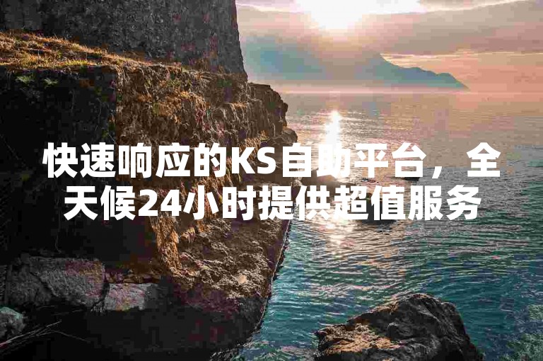 快速响应的KS自助平台，全天候24小时提供超值服务。
