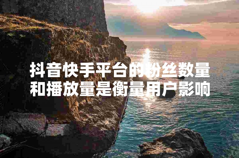 抖音快手平台的粉丝数量和播放量是衡量用户影响力的重要指标，拥有大量粉丝的创作者通常有更多机会通过广告、直播打赏等方式获得收益。