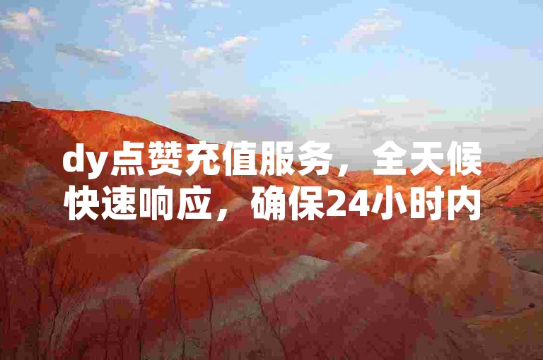 dy点赞充值服务，全天候快速响应，确保24小时内到账。
