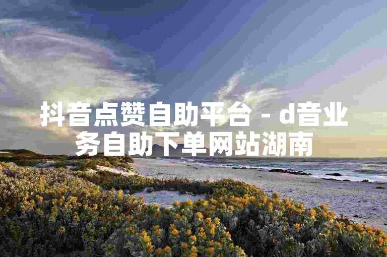 抖音点赞自助平台 - d音业务自助下单网站湖南