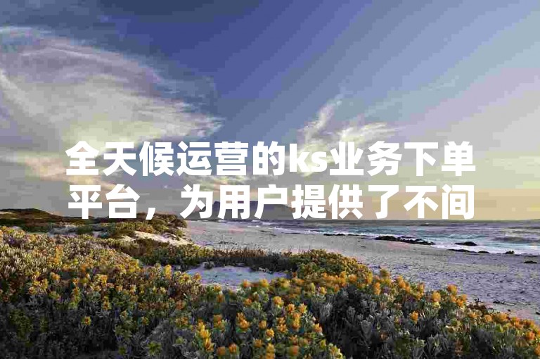 全天候运营的ks业务下单平台，为用户提供了不间断的服务体验。