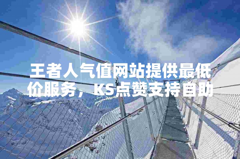 王者人气值网站提供最低价服务，KS点赞支持自助下单。