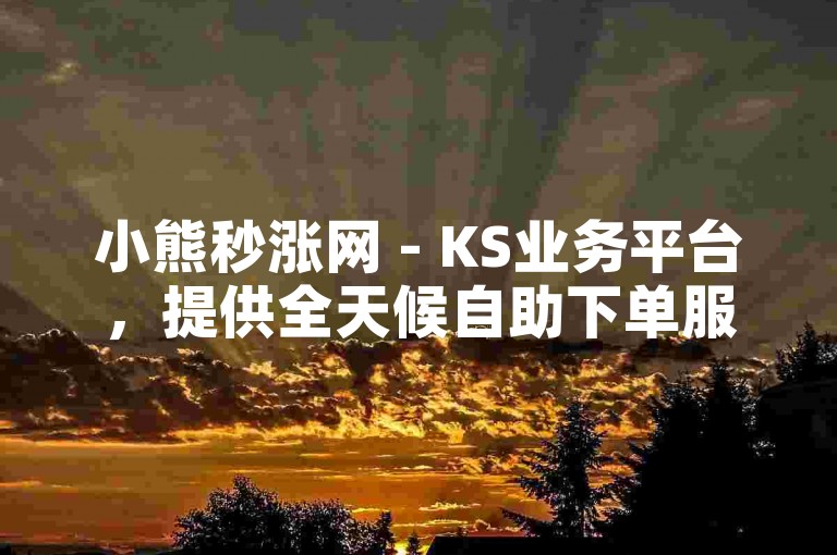 小熊秒涨网 - KS业务平台，提供全天候自助下单服务，享受免费快速响应。