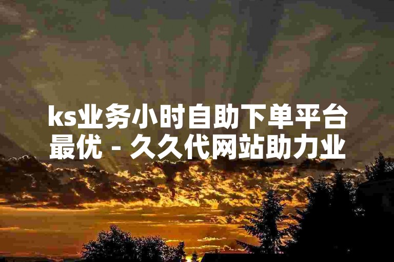 ks业务小时自助下单平台最优 - 久久代网站助力业务增长。