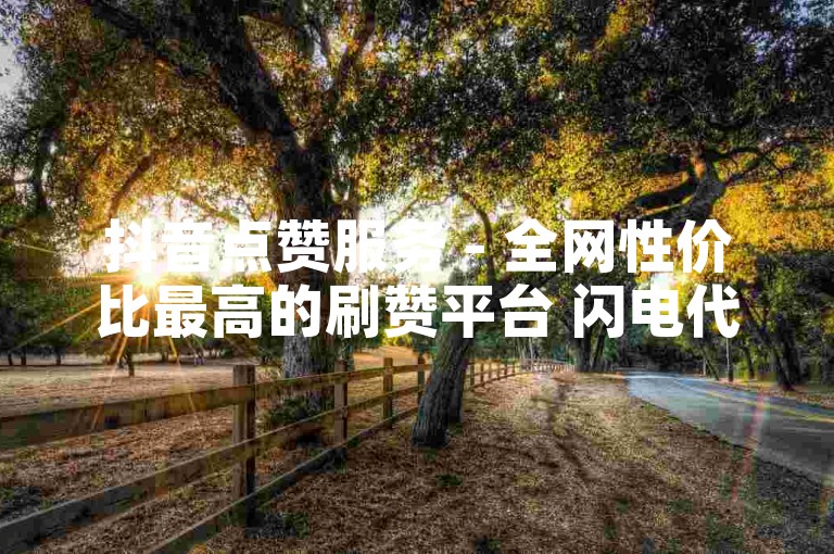抖音点赞服务 - 全网性价比最高的刷赞平台 闪电代刷网