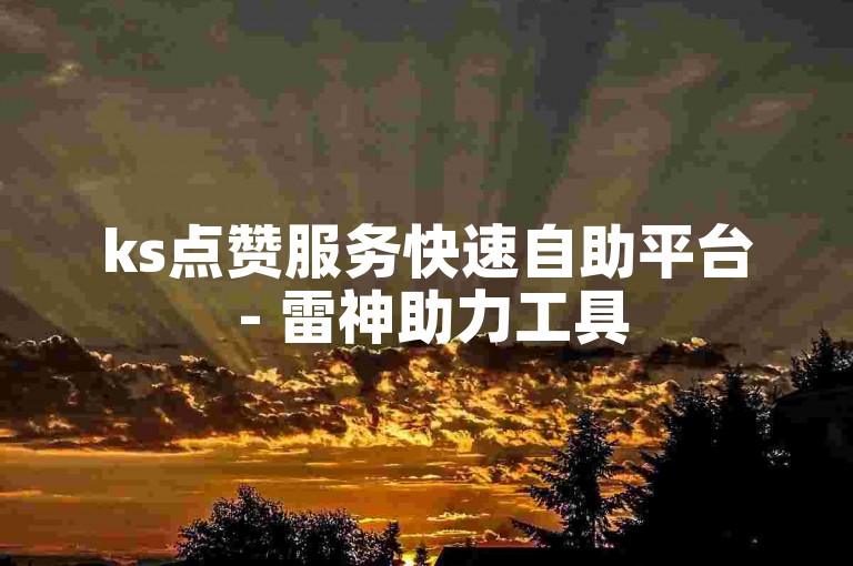ks点赞服务快速自助平台 - 雷神助力工具