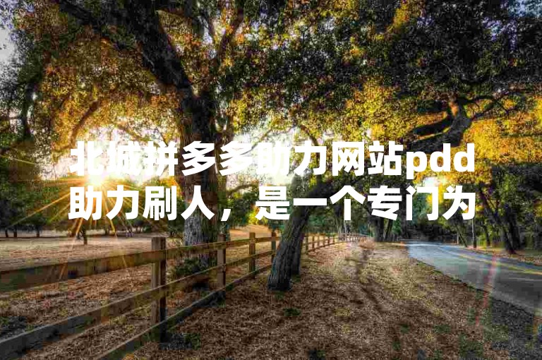 北城拼多多助力网站pdd助力刷人，是一个专门为拼多多用户设计的互助平台。