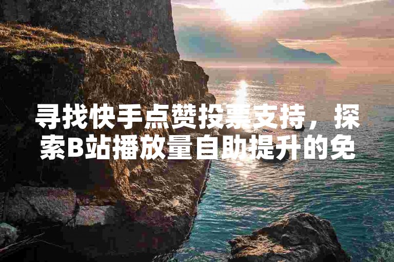 寻找快手点赞投票支持，探索B站播放量自助提升的免费途径。