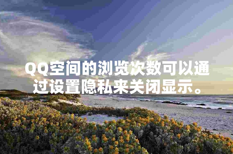 QQ空间的浏览次数可以通过设置隐私来关闭显示。