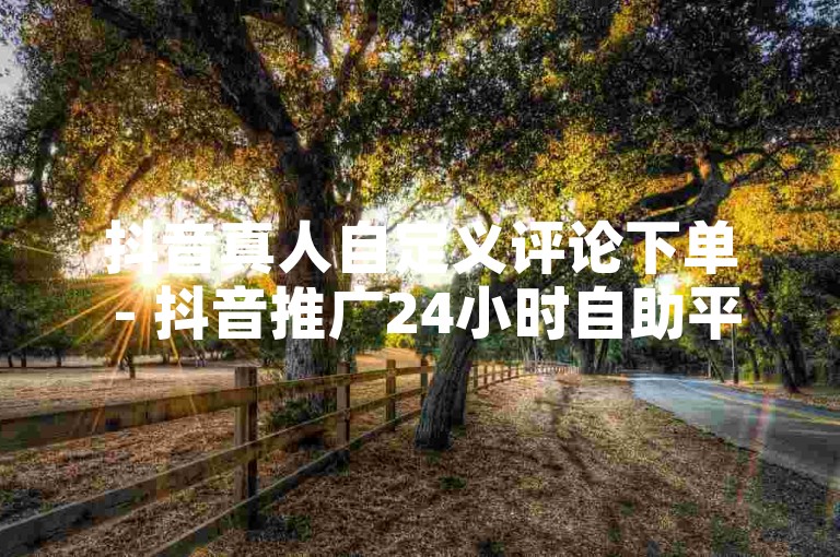 抖音真人自定义评论下单 - 抖音推广24小时自助平台，助您快速提升视频热度。