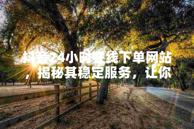 抖音24小时在线下单网站，揭秘其稳定服务，让你随时随地轻松下单！