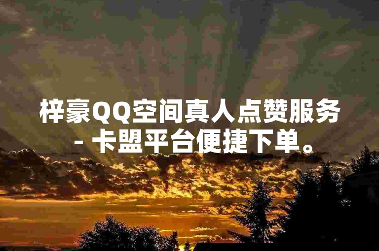 梓豪QQ空间真人点赞服务 - 卡盟平台便捷下单。