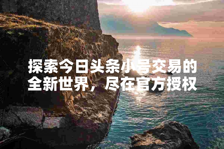 探索今日头条小号交易的全新世界，尽在官方授权的转让平台官网，获取最新动态与独家资讯。