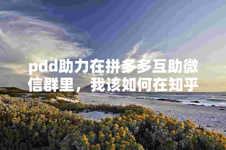 pdd助力在拼多多互助微信群里，我该如何在知乎上找回相关的讨论呢？
