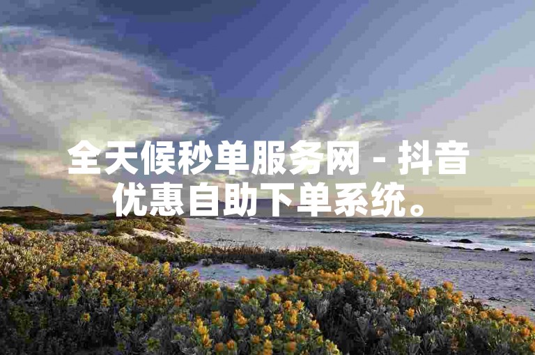 全天候秒单服务网 - 抖音优惠自助下单系统。