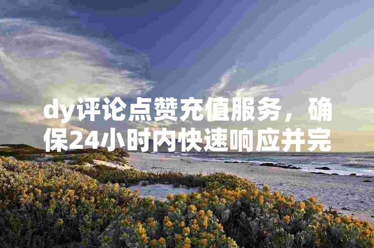 dy评论点赞充值服务，确保24小时内快速响应并完成到账。