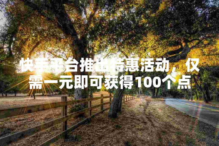 快手平台推出特惠活动，仅需一元即可获得100个点赞。