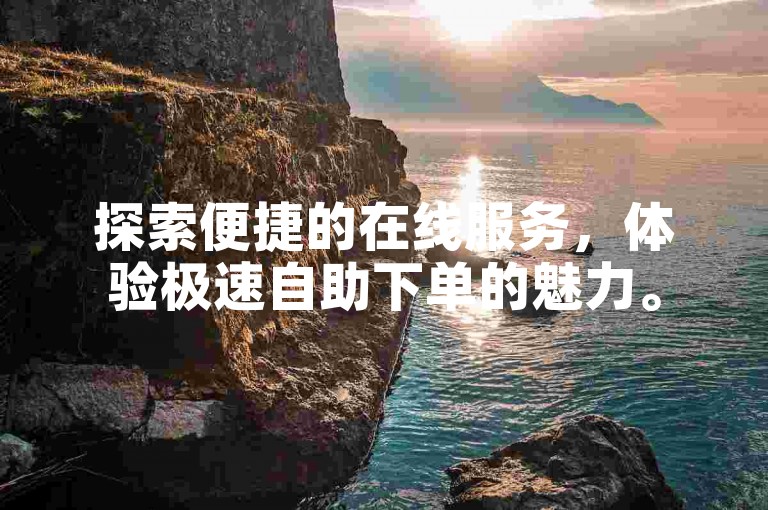 探索便捷的在线服务，体验极速自助下单的魅力。