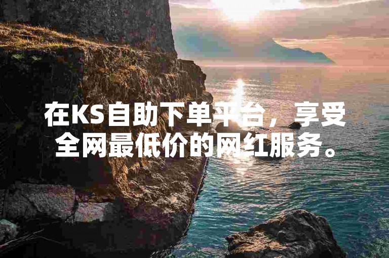 在KS自助下单平台，享受全网最低价的网红服务。
