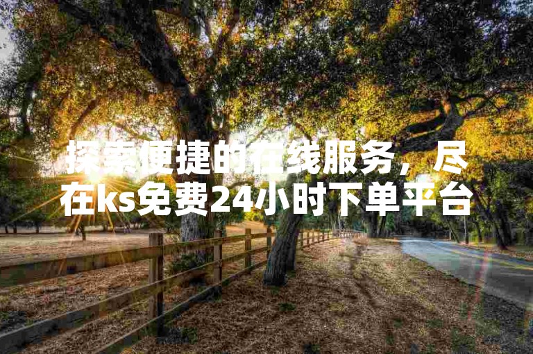 探索便捷的在线服务，尽在ks免费24小时下单平台，让您享受无忧的购物体验！