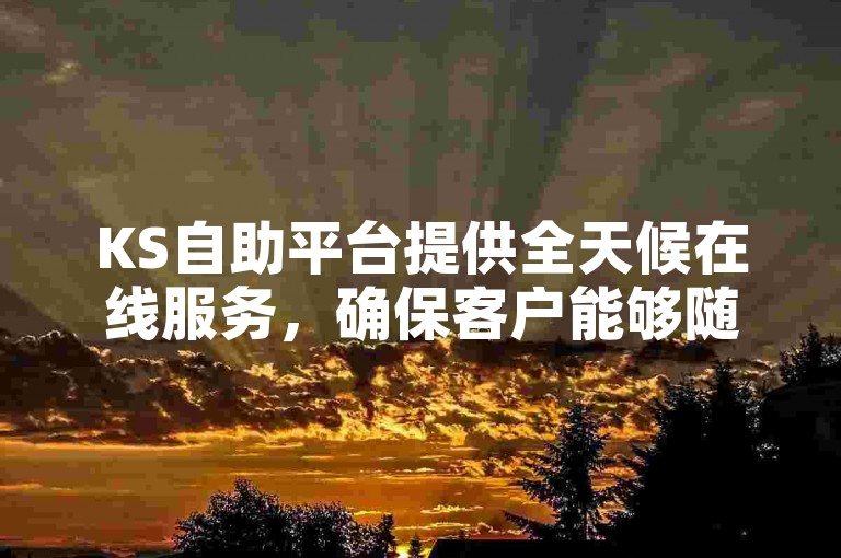 KS自助平台提供全天候在线服务，确保客户能够随时下单获得KS赞。