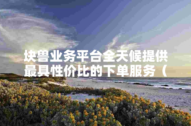 块兽业务平台全天候提供最具性价比的下单服务（无论何时下单，都能享受物超所值，选择块兽业务平台绝对明智）。