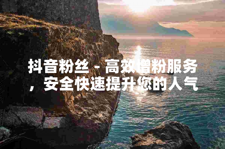 抖音粉丝 - 高效增粉服务，安全快速提升您的人气。