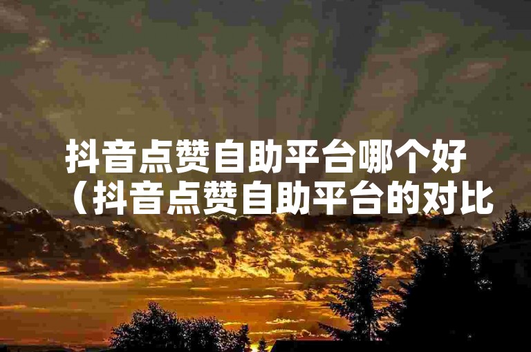 抖音点赞自助平台哪个好（抖音点赞自助平台的对比与优势分析）