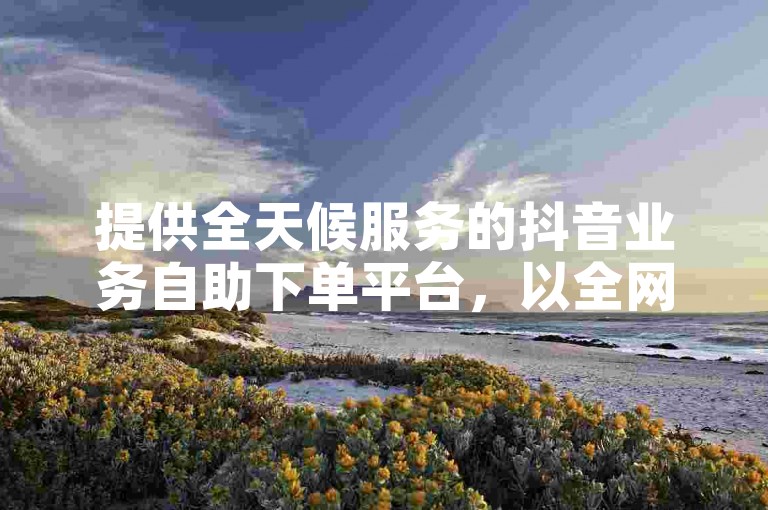 提供全天候服务的抖音业务自助下单平台，以全网最低价格吸引用户。